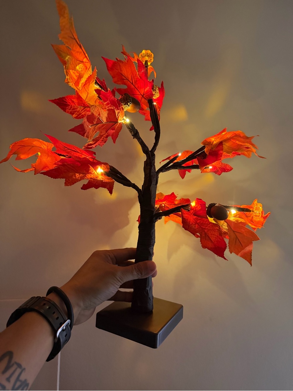 Autumn Maple Leaf Table Tree - Orange Fall Decor